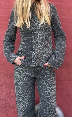 Sale Skjorte - Firola-G - Dark Leopard Mist Skjorter