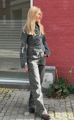 Sale Skjorte - Firola-G - Dark Leopard Mist Skjorter