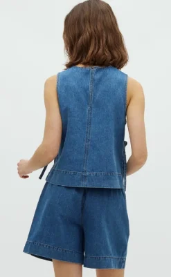 Clearance Top - Ribba - Mid Vintage Blue T-shirts & Toppe