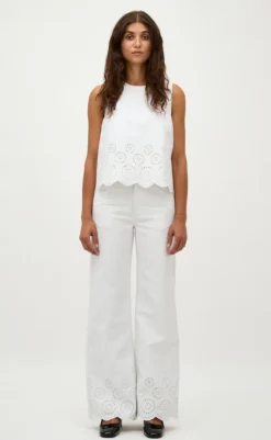 Discount Top - Rihne Scallop-G - White T-shirts & Toppe