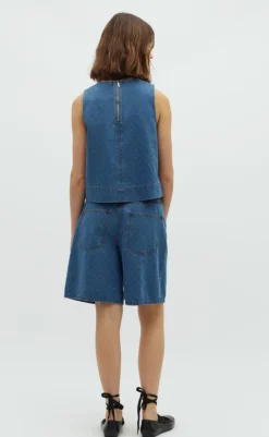 Online Top - Rihne-G - Midt Blue Dot T-shirts & Toppe