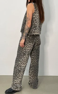 Discount Top - Rihne-G - Leopard Mist T-shirts & Toppe