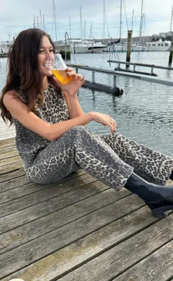 Discount Top - Rihne-G - Leopard Mist T-shirts & Toppe