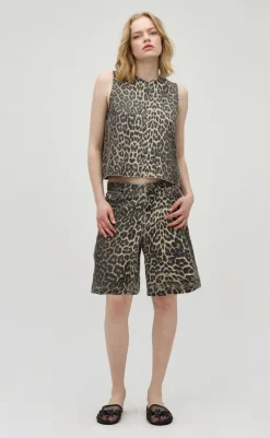 Discount Top - Rihne-G - Leopard Mist T-shirts & Toppe