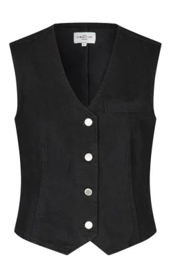 Clearance Vest - Flanina-G - Black Veste