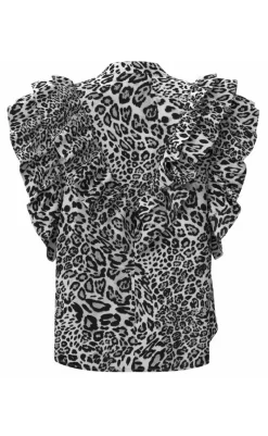 New Bluse - Musette Kai - Grey Leopard Bluser