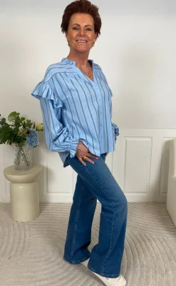 Best Bluse - Rami - Blue Stripes Bluser