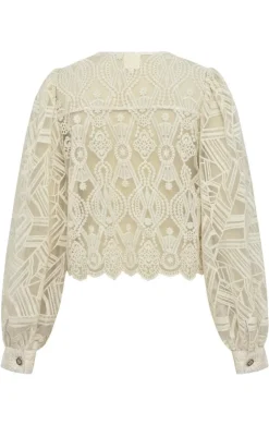 Hot Bluse - Siv - Creme Bluser