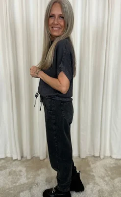 New Bukser - Brooke - Black Washed Bukser & Jeans