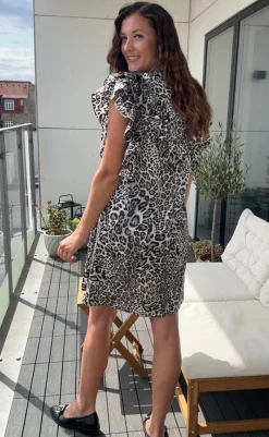 Clearance Kjole - Musse - Grey Leopard Kjoler