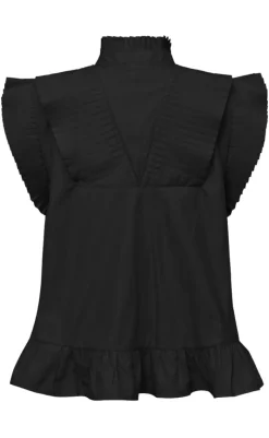 Discount Top - Ann - Black T-shirts & Toppe