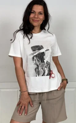 Online T-shirt - Isali - White T-shirts & Toppe