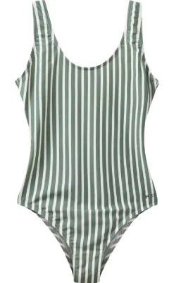 Discount Badedragt - Stripe Swim - Army Badetøj