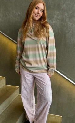 Discount Bukser - Holiday - Dusty Rose Stripe Bukser & Jeans