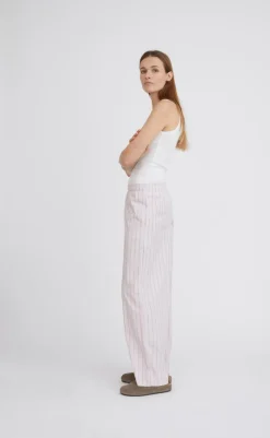 Discount Bukser - Holiday - Dusty Rose Stripe Bukser & Jeans