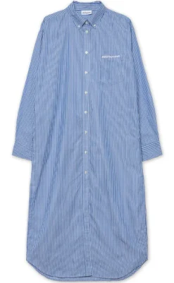 Hot Kjole - Sunday Shirt - Blue Stripe Kjoler