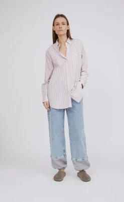 Clearance Skjorte - Holiday - Dusty Rose Stripe Skjorter