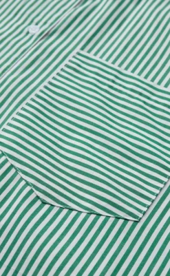 Discount Skjorte - Rønne Essential LS - Green/White Skjorter