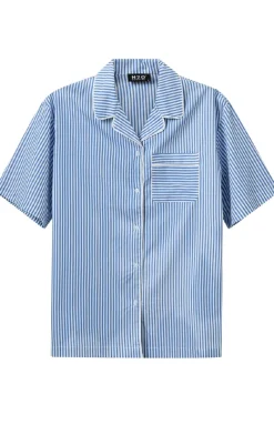 Hot Skjorte - Rønne Essential - Blue/White Stripe Skjorter