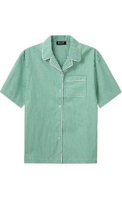 Outlet Skjorte - Rønne Essential - Green/White Skjorter