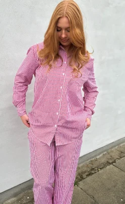 Discount Skjorte - Rønne Essential LS - Red/White Skjorter