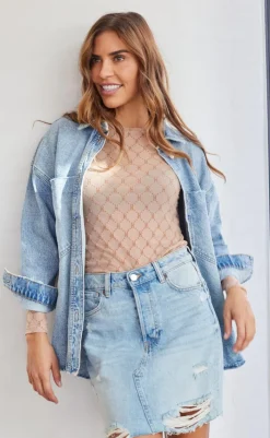 Outlet Bluse - Mesh - Golden Bluser