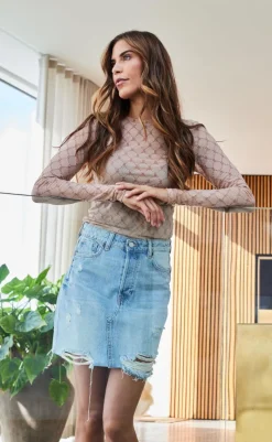 Outlet Bluse - Mesh - Golden Bluser