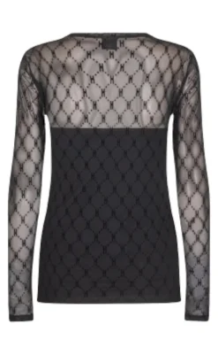 Bluse - Mesh 310 - Black Bluser
