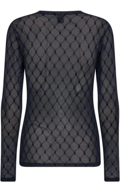 Bluse - Mesh - Navy Bluser