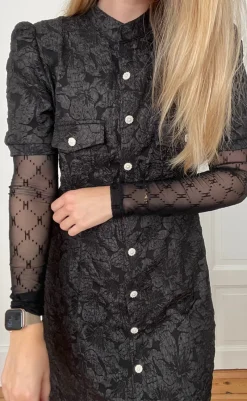 Discount Bluse - Mesh - Black Bluser