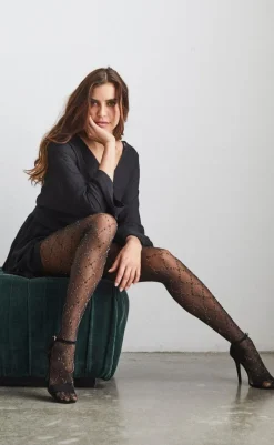 Clearance Strømpebukser - Glitter Logo - Golden Lurex Strømper & Strømpebukser|Strømpebukser