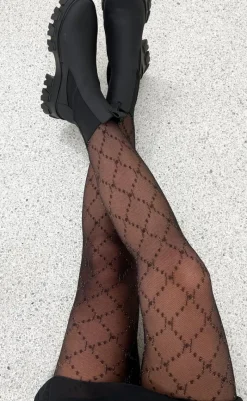 Clearance Strømpebukser - Glitter Logo - Golden Lurex Strømper & Strømpebukser|Strømpebukser