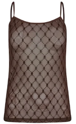 New Top - Mesh Singlet - Brown T-shirts & Toppe