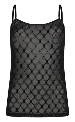 Online Top - Mesh Singlet - Black T-shirts & Toppe