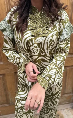 Liberte Bluse - Tia Frill - Army Bluser