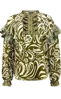 Liberte Bluse - Tia Frill - Army Bluser