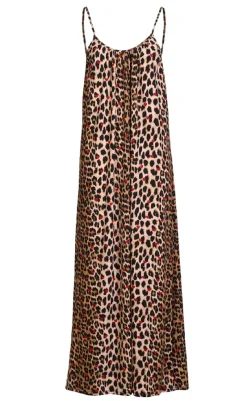 Sale Liberte Kjole - Alma Long Strap - Lux Leo/Red Heart Kjoler