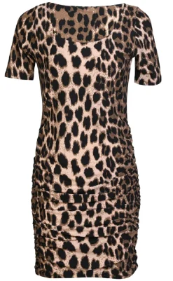 Best Liberte Kjole - Alma SS - Big Lux Leo/Fossil Kjoler