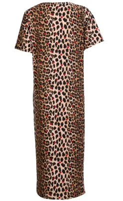 Outlet Liberte Kjole - Alma T-shirt - Lux Leo/Red Heart Kjoler|T-shirts & Toppe