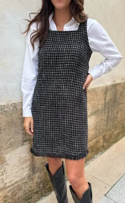 Outlet Liberte Kjole - Coco - Grey/Black Kjoler