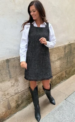 Outlet Liberte Kjole - Coco - Grey/Black Kjoler