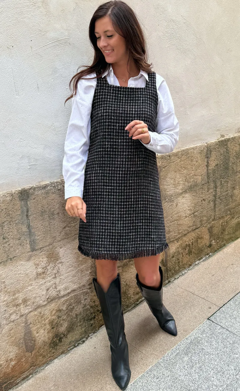 Outlet Liberte Kjole - Coco - Grey/Black Kjoler