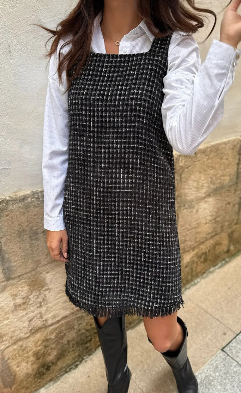 Outlet Liberte Kjole - Coco - Grey/Black Kjoler