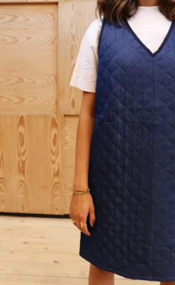Online Liberte Kjole - Dibby Quilt - Blue Denim Kjoler