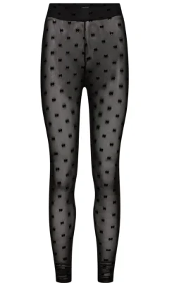 Liberte Legging - Mesh - Black Flock Bow Leggings