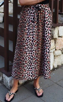 Clearance Liberte Nederdel - Alma Loose  - Lux Leo/Red Heart Nederdele