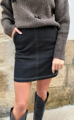 Online Liberte Nederdel - Asta - Black Denim Nederdele