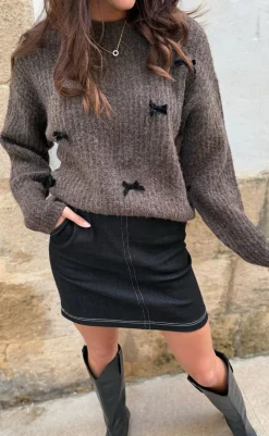 Online Liberte Nederdel - Asta - Black Denim Nederdele