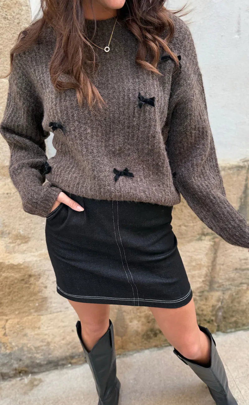 Online Liberte Nederdel - Asta - Black Denim Nederdele