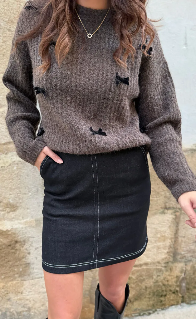 Online Liberte Nederdel - Asta - Black Denim Nederdele